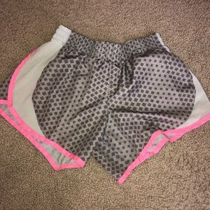 Gray pink and whit athletic shorts